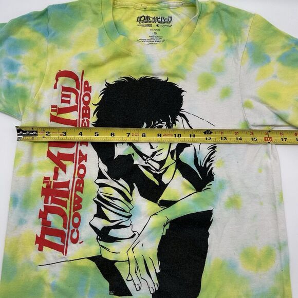 Cowboy Bebop Shirt Crunchyroll Bandai Namco Mens Size Small Yellow Green Tie Dye - Picture 6 of 7